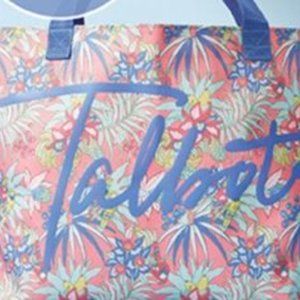 Talbots Tote Canvas Floral NEW